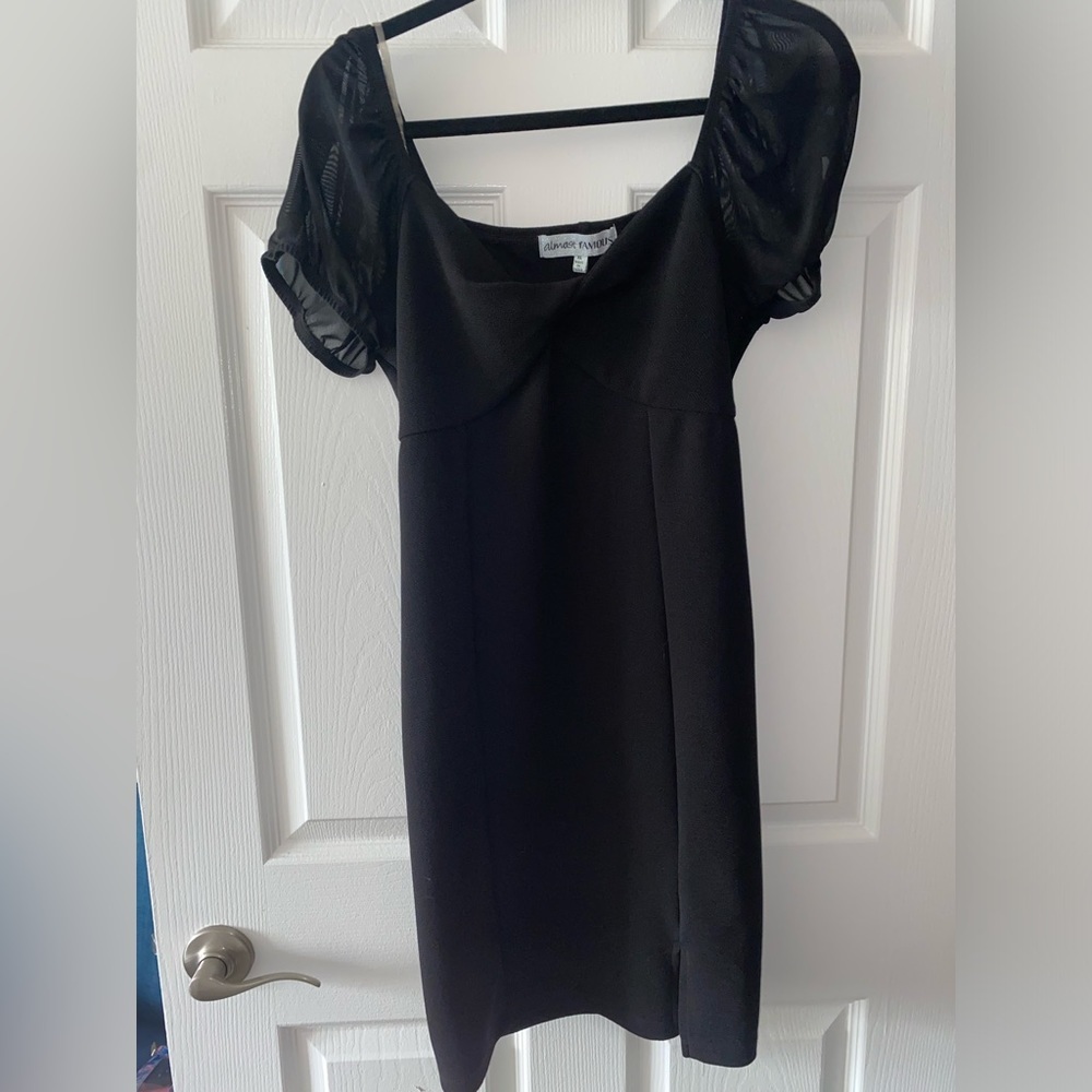 Almost Famous Sheer Shoulder Dress